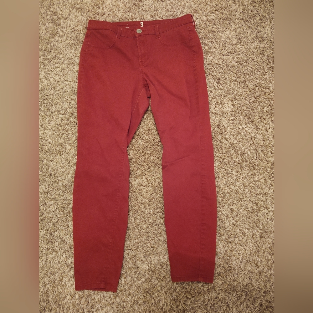 Maroon Colored Skinny Jeans